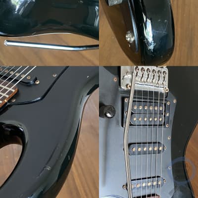 Aria Pro II Guitar, RS Wildcat, Black, MIJ, 1986, HSS SUPER STRAT image 10