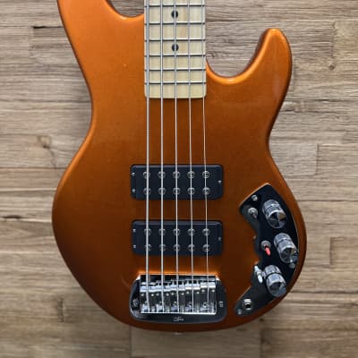 G&L USA CLF Research L-2500 750 Series 5- string bass 2023 - Tangerine Metallic  w/G&G Hard Case. New! for sale