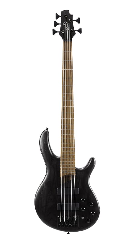 Cort B5ELEMENTOPTB Artisan Series B5 Element 5 String Bass Guitar. Open Pore Trans Black image 1