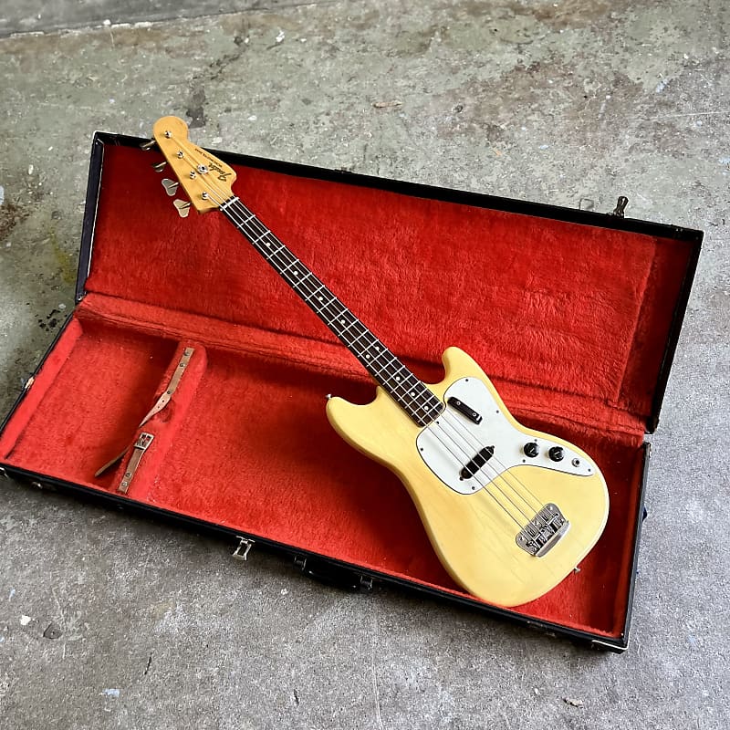 Fender Musicmaster Bass 1972 - Olympic white original vintage USA music  master