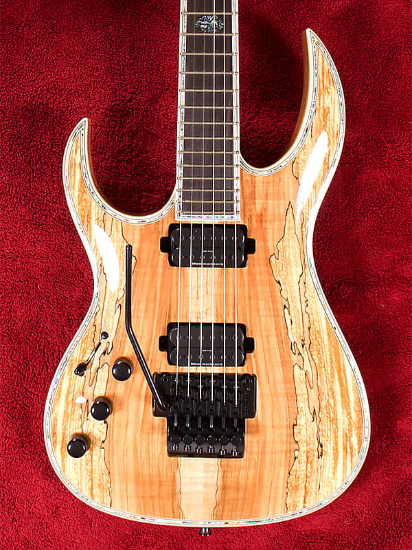 B.C. RICH Shredzilla Prophecy Exotic Archtop with Floyd Rose Left Handed Spalted Maple image 1
