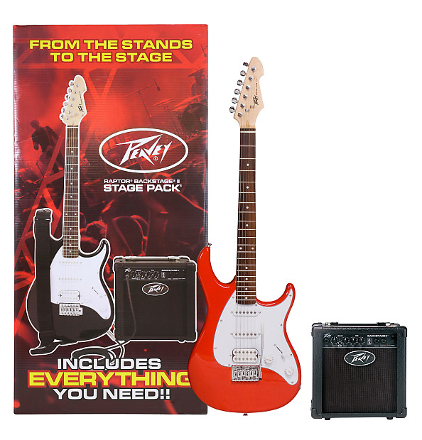 Peavey Raptor Plus Stage Pack Electric Guitar/Amp Bundle Red image 1