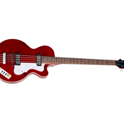 Hofner Club Pro Edition Bass Guitar - Metallic Red image 4