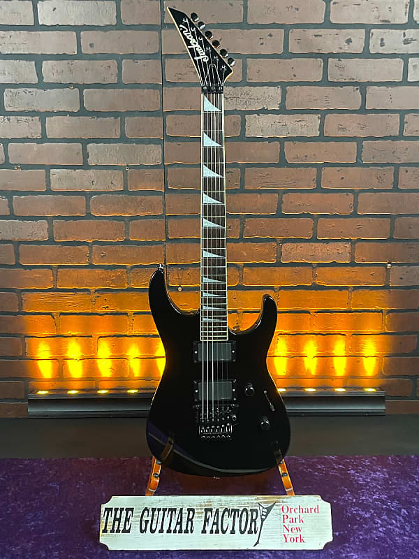 1996 Jackson Dinky Reverse Electric Guitar Black Floyd Reverb