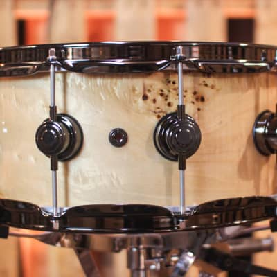 DW 6x14 Collector's Purpleheart HVLT Mapa Burl Snare Drum - SO#1315783 image 3