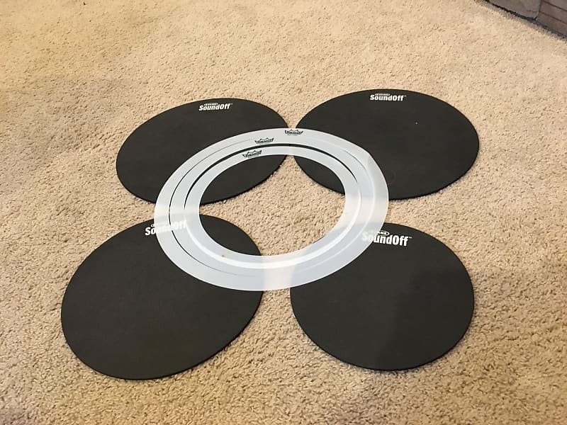 Evans SoundOff Drum Silencer Pads + Remo Studio Rings Reverb