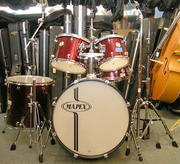 Mapex Voyager Model VR5295T Dark Red Finish 5 Piece Rock Drum Kit