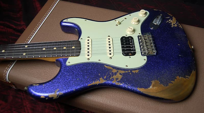 Fender Custom Shop 62 Heavy Relic Stratocaster HSS Purple | Reverb