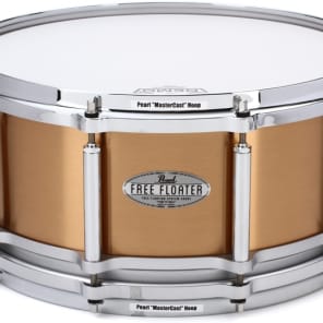 Pearl Free Floater Phosphor Bronze 6.5x 14-inch Snare Drum - Natural image 8