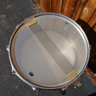 DW USA Collectors Series 6.5 x 14" Nickel Over Brass Snare Drum w/ Satin Hardware (2023) image 7