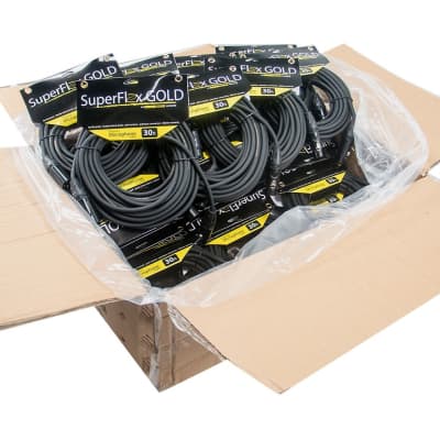 30 SuperFlex Gold 30' ft Premium XLR Microphone Cables - Gold Contacts image 1