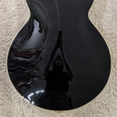 D'Angelico Excel SS Semi-Hollow Body Electric Guitar with Hard Case, Solid Black image 4
