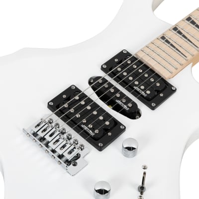 （Accept Offers）Glarry Burning Fire Style Ⅱ Upgrade 6 Strings Electric Guitar White image 5