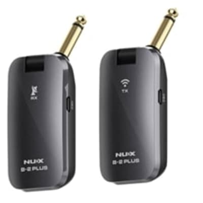 NUX B2-PLUS Rechargeable 4 Channels Wireless Guitar System - Black image 1