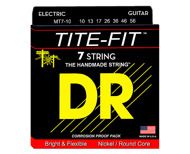 DR MT7-10 Tite Fit 7-String Guitar Strings - Medium (10-56) image 1