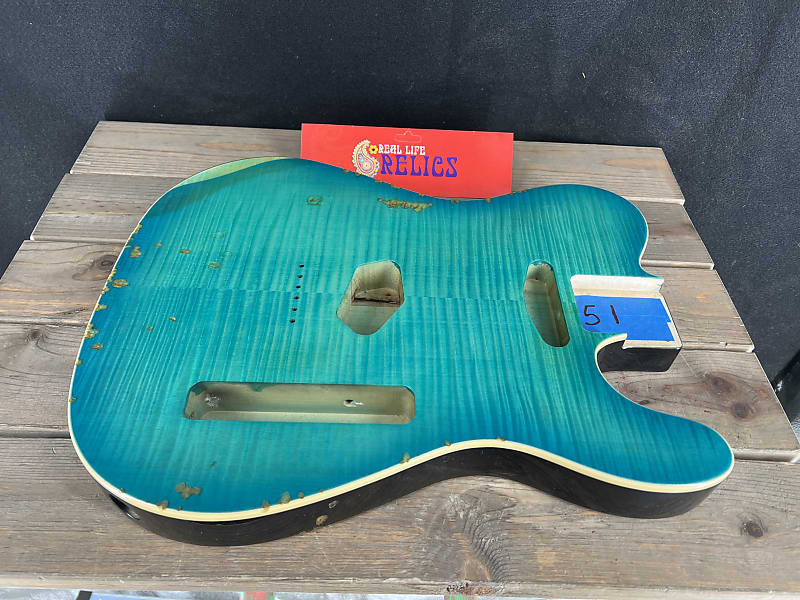 Real Life Relics Tele® Body Top Bound Aged Caribbean Blue Burst image 1