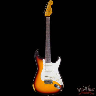 Fender Custom Shop Limited Edition 1959 59' Stratocaster Relic Super Faded Chocolate 3-Color Sunburst image 3