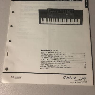 Yamaha  PSS-280 PortaSound Service Manual 1989