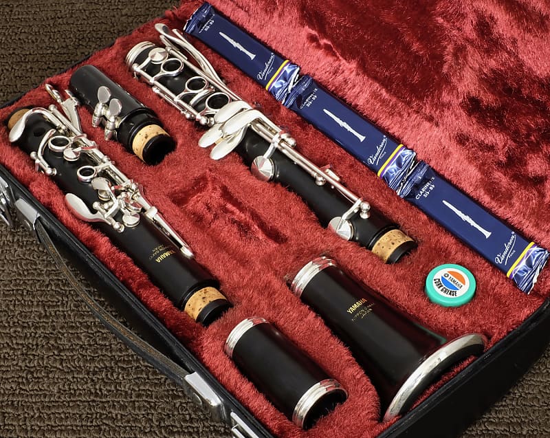 Yamaha YCL-35 Bb Wood Clarinet Silver Plated Keys w Vandoren Japan