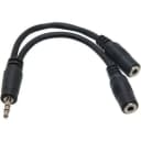 Hosa YMM-232 3.5 mm TRS to Dual 3.5 mm TRSF Y Cable