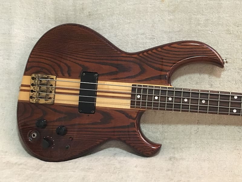 1982 Aria Pro II SB1000 Dark Brown Ash & Maple Active Bass