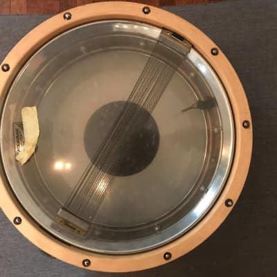 1971 Ludwig No. 400 Supraphonic 5x14" 10-Lug Aluminum Snare Drum with Pointed Blue/Olive Badge 1969 - 1979 - Chrome-Plated OBO image 5