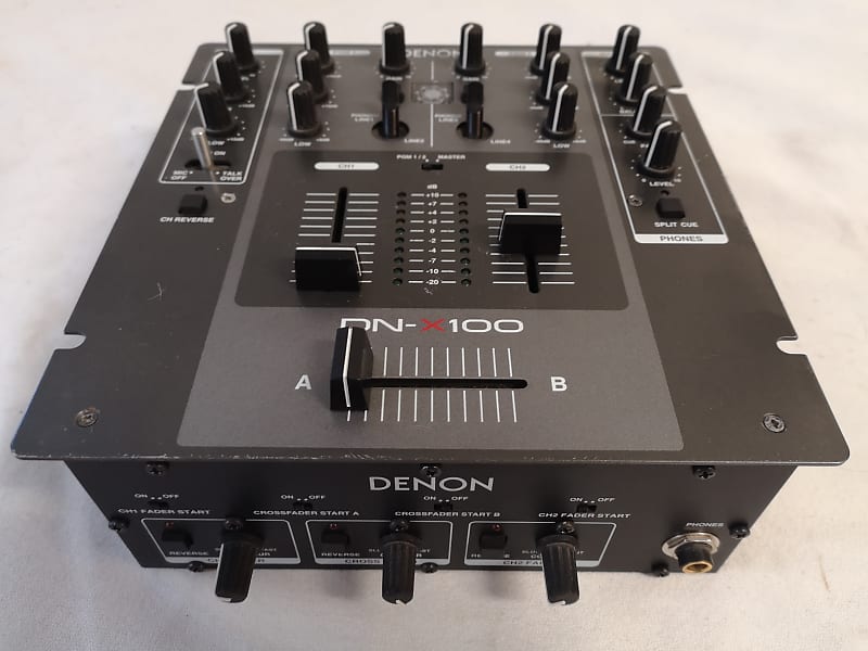 Denon DN-X100 2 Channel Professional DJ Mixer With Denon Power Adaptor -  Great Used Condition -