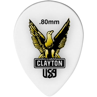 Clayton Acetal Small Teardrop Guitar Picks .80 mm 1 Dozen for sale