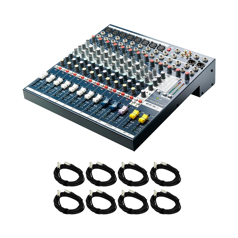 Soundcraft EFX8 Mixing Console Bundle with 8 20-foot XLR Cables image 1