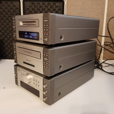 Set DENON Minidisc DMD-M7 Receiver UDRA-M7 Tape Deck DRR-M71998 - Grey Metal image 8