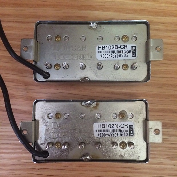 薄型レスポール　Duncan Designed HB-102B 102N 搭載 Seymour Duncan JB (SH-4) VS DUNCAN DESIGNED HB-102