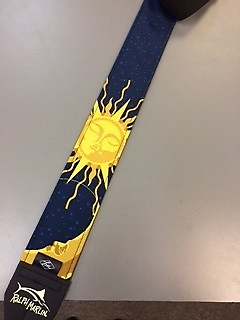 Sun and on sale moon guitar strap