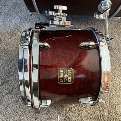 Gretsch USA Custom in Walnut Gloss Bass Drum with matching rack tom 24x18, 12x10 image 5