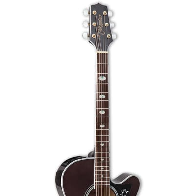 Takamine GN75CE TBK NEX Cutaway Acoustic-Electric Guitar with ChromaCast Hard Case & Accessories, Transparent Black image 4