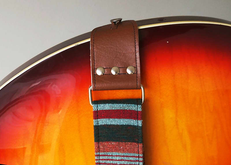 Horizontal Stripes Mexican Blanket Guitar Strap