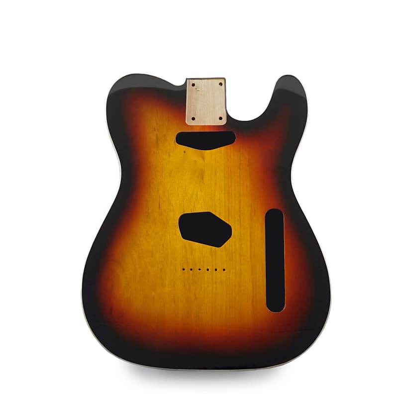 Telecaster Guitar Body - Sunburst with Vintage Cream Binding - 2 Piece  American Alder