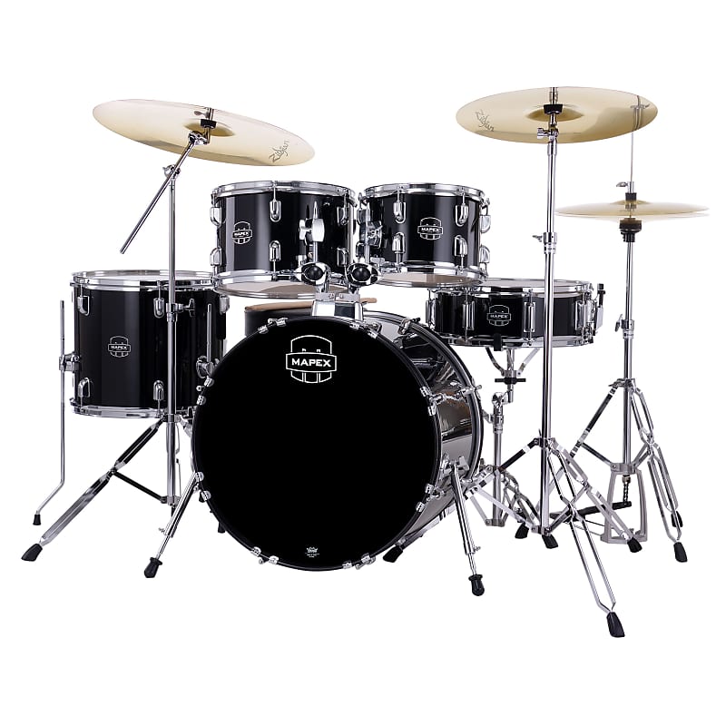 Mapex Comet Fusion Complete Set Dark Black - Drum Complete set image 1