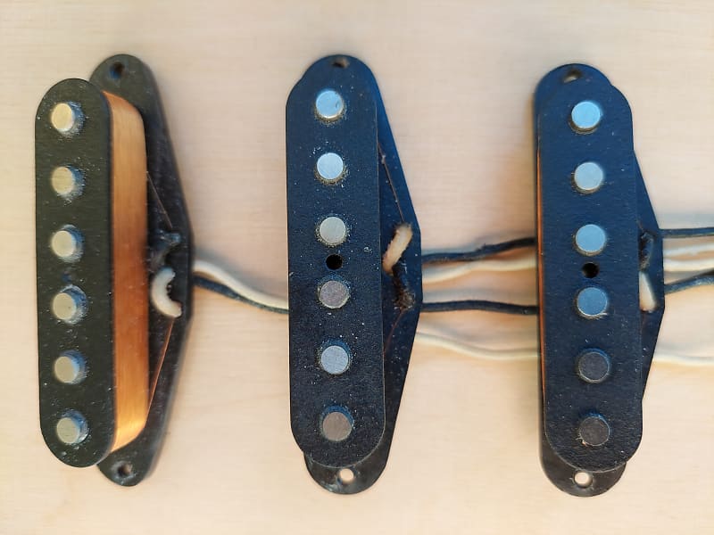 Vintage Seymour Duncan Flat Strat Pickup Set Reverb