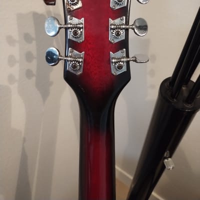 MIJ Hollow Body Electric Guitar - Red Burst image 6