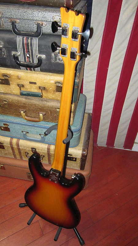 1971 Univox Hi Flier Bass Sunburst w Gig Bag | Reverb