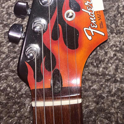 2002 Fender Hot rod flames STRATOCASTER electric guitar  tom Delonge vibe image 2