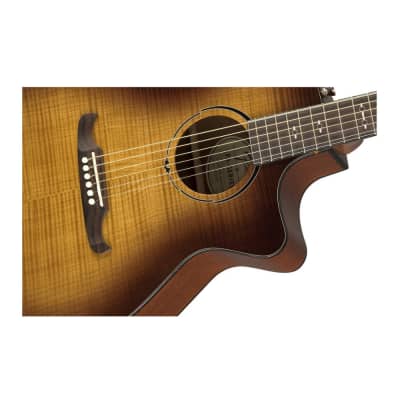 Fender FA-345CE Auditorium Bodied, Lacewood Back and Sides and Flame Maple Top 6-String Guitar with Fishman Electronics (3-Color Tea Burst, Right-Handed) image 5
