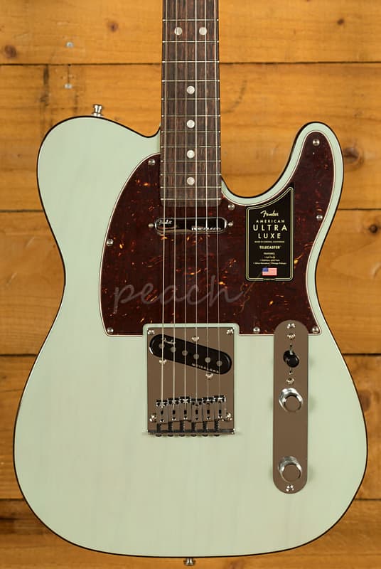 Fender Ultra LUXE Tele Rosewood Transparent Surf Green | Reverb