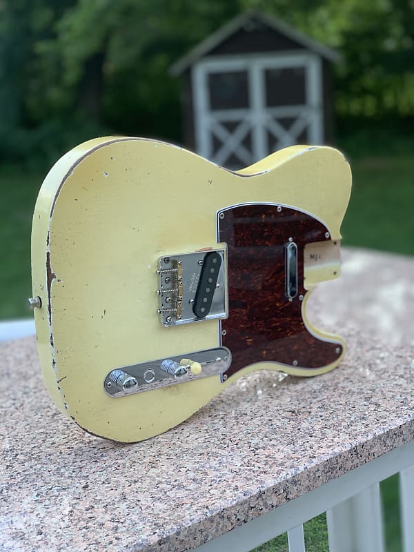 MJT Loaded Telecaster 2020 Aged Olympic White | Reverb UK