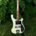 All Original 1976 Rickenbacker 4001 Tuxedo White 8+ Condition with OHSC Thomastik Flatwounds Included