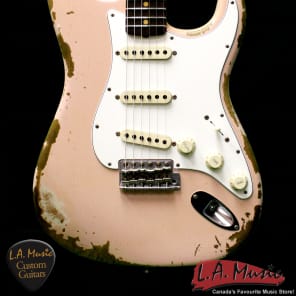 Fender Custom Shop L-Series 1964 Stratocaster Super Heavy Relic Shell Pink Rosewood 9231990856 - Serial Number - L11388 image 1
