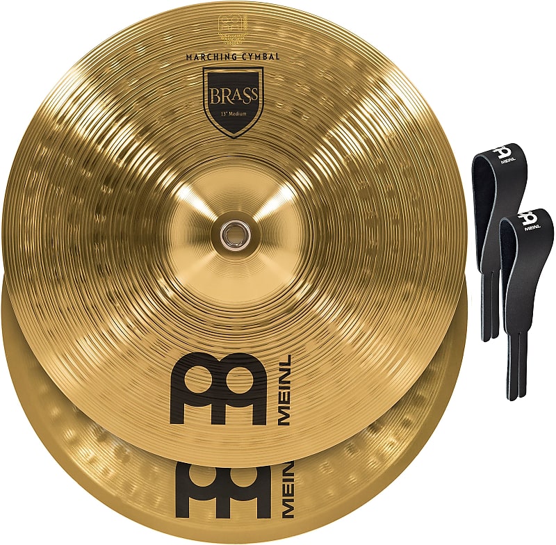 Meinl 13-Inch Medium Brass Marching Cymbals Pair image 1