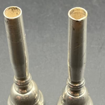 Vintage H.N. White Co. Trumpet Mouthpieces set of 2  #42 Del Staigers and #32 Equa-Tru from 1920's image 12