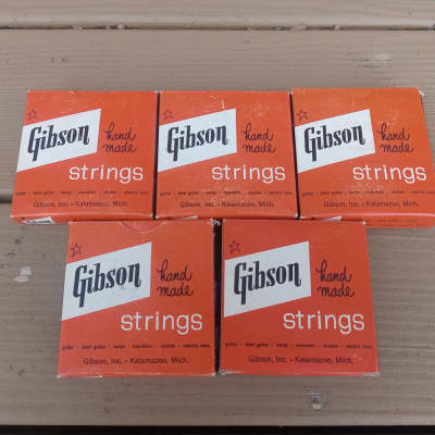 Lot of Five Vintage 1960's Gibson Hand-Made String Boxes! Original Case Candy! image 1