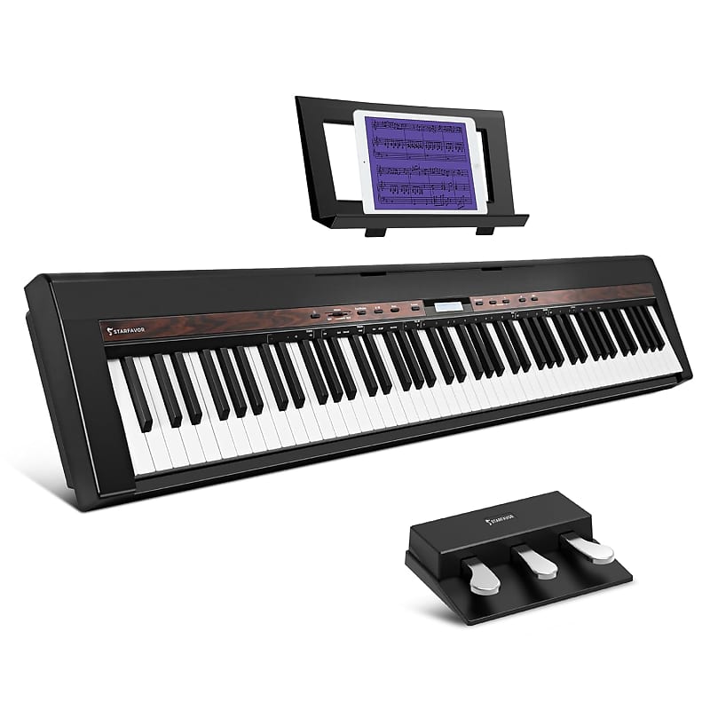 Starfavor Digital Piano 88 Key Weighted Keyboard Piano, SP-20 Piano  Keyboard Electric Piano with Graded Hammer Action, 200 Rhythms, Keyboard  Stand